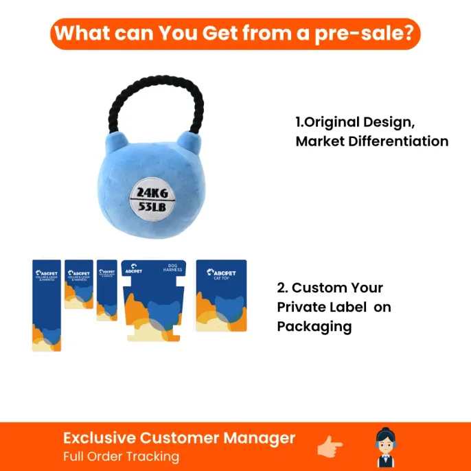 Custom private label kettlebell dog toy packaging and original design service for pet brands