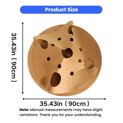Foldable cat tunnel measuring 35.43 inches (90cm) for indoor cats
