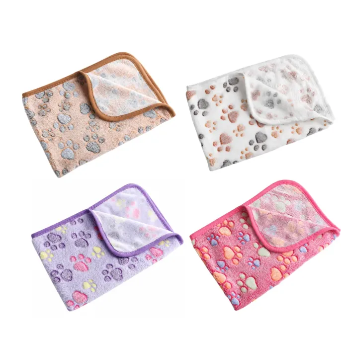 Plush Pet Blanket Mat Color Options for Wholesale Buyers Four color options of plush pet blanket mats displayed on white background for wholesale pet supplies