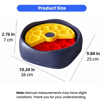3 Layer Rotating Puzzle Feeder Dog Bowl Size 3 layer rotating puzzle feeder dog bowl with dimensions 26cm x 25cm x 7cm