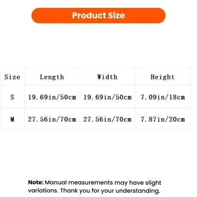 Elevated Pet Bed Size Guide Elevated pet bed size chart showing length width and height measurements