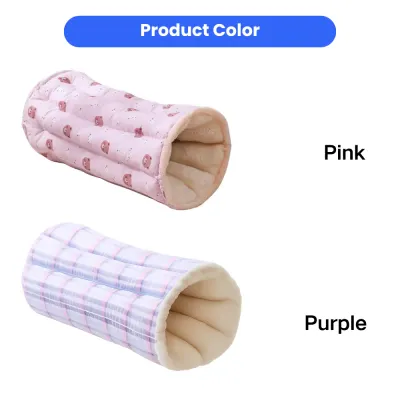 Soft plush cat tunnel bed with warm lining for cats sleeping, hiding, and playing indoors