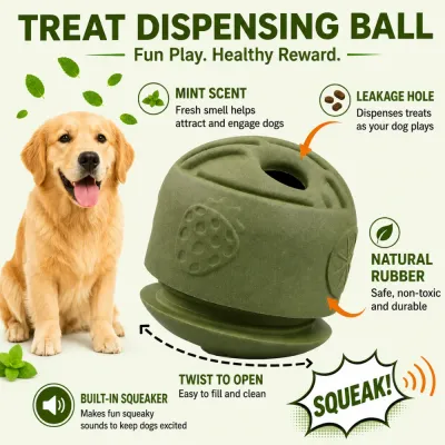 Natural Rubber Interactive Dog Toy