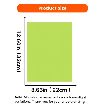 Green dog poop bag measuring 8.66 × 12.60 inches (22 × 32 cm)