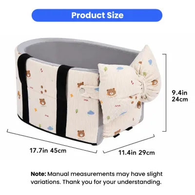 Small Dog Car Carrier Bag Size Guide Small dog car carrier bag measuring 17.7 by 11.4 by 9.4 inches or 45 by 29 by 24 cm