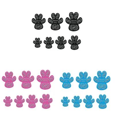 Black, pink and blue dog toe traction pads available in sizes XS to XXXL