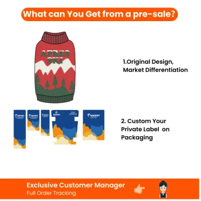 Custom Christmas Dog Sweater Pre-Sale Benefits Custom Christmas dog sweater pre-sale with original design, private label packaging and order support
