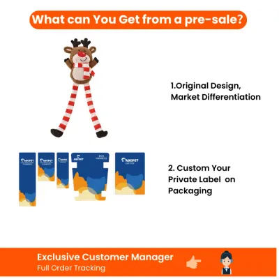 Wholesale Christmas Dog Toy Private Label Service Wholesale Christmas reindeer dog toy with original design and private label packaging customization service