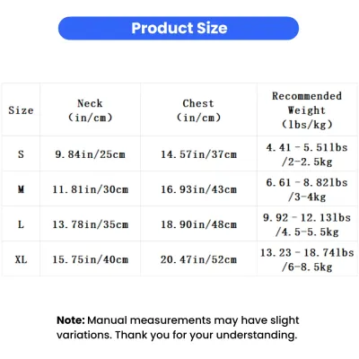 Pumpkin Halloween dog costume size chart for S M L and XL dogs