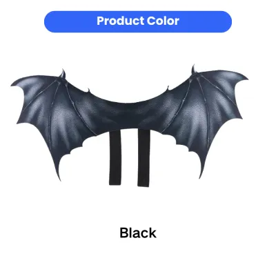 Black Pet Bat Wings Halloween Costume Color Black color Halloween bat wings costume for dogs and cats