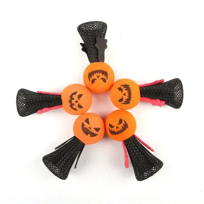 Halloween Pumpkin Wobble Cat Toys Set Halloween pumpkin wobble cat toys with orange faces and black bases on a white background