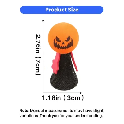 Halloween Pumpkin Cat Toy Size Guide Halloween pumpkin cat toy size measuring 2.76 inches high and 1.18 inches wide