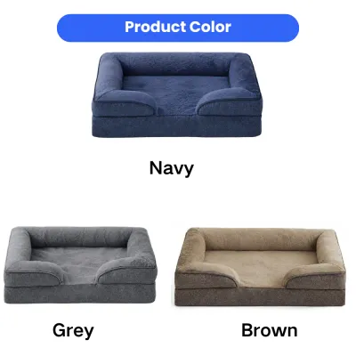 Orthopedic Dog Bed Color Options Orthopedic dog beds available in navy grey and brown colors