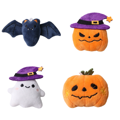 Wholesale Halloween Plush Cat Toy Assortment Wholesale Halloween plush cat toy assortment with bat ghost and pumpkin character designs