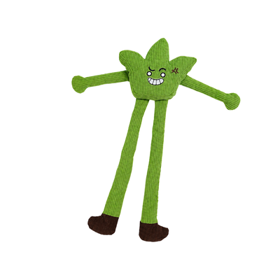 Green Long Leg Squeaky Plush Dog Toy Green long leg plush dog toy with squeaker and crinkle paper on white background