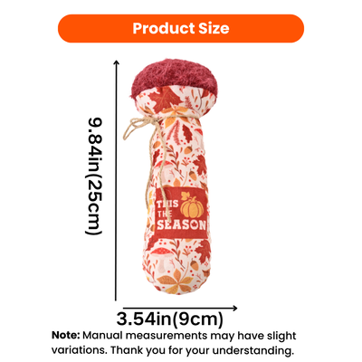 Autumn Cat Kicker Toy Size 9.84 Inch Autumn plush cat kicker toy measuring 9.84 inches long and 3.54 inches wide