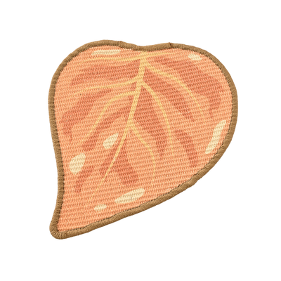 Autumn maple leaf shaped sisal cat scratcher in orange with durable woven scratching surface