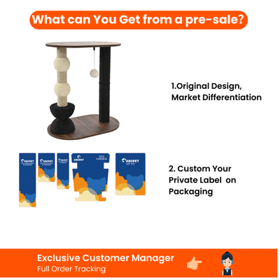Pre sale cat scratching tree with original design and private label packaging options