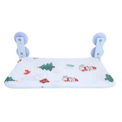 Christmas Suction Cup Cat Window Hammock White White Christmas cat window hammock with four suction cups and festive holiday printed fabric
