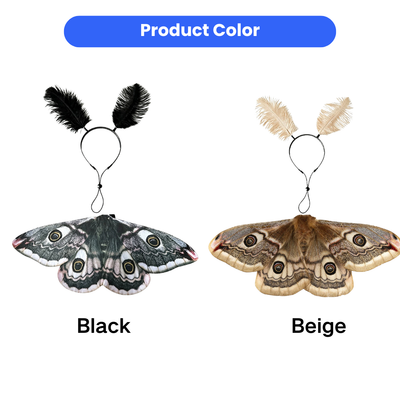 Pet Butterfly Wings Costume Black and Beige Colors Pet Halloween butterfly wings costume available in black and beige color options