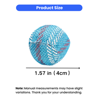 Christmas Cat Toy Ball 1.57 Inch Size Christmas cat toy ball measuring 1.57 inches 4 cm in diameter