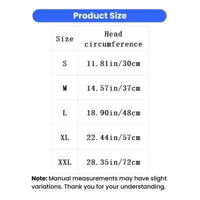 Pet Aviator Hat Size Chart for Dogs and Cats Pet aviator hat size chart with S to XXL head circumference measurements for dogs and cats