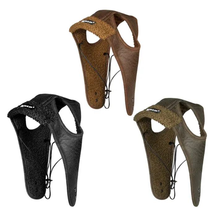 Pet Aviator Hat Available in Three Colors Pet aviator hats in black coffee brown and dark brown displayed on a white background