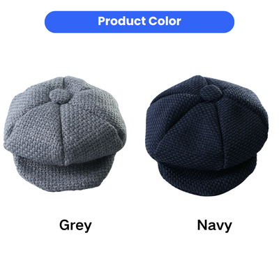 Pet Beret Hat in Grey and Navy Colors Adjustable knitted pet beret hats available in grey and navy for cats and dogs