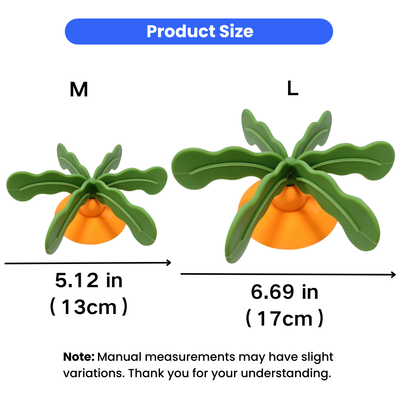 Dog Slow Feeder Food Divider Size Guide Dog slow feeder food divider available in 5.12 in and 6.69 in sizes with palm tree design