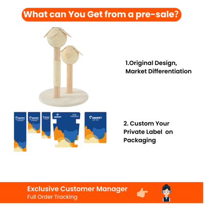 Cat scratching post pre-sale service with original design and custom private label packaging options