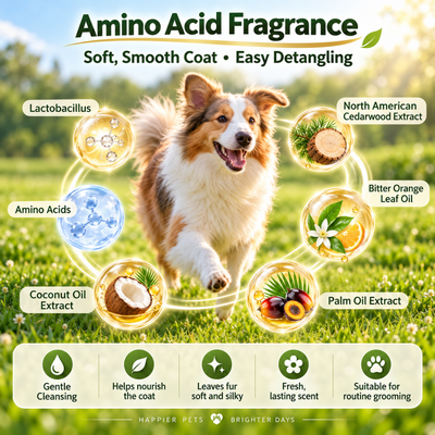 Amino Acid Pet Shampoo with Botanical Extracts Amino acid pet shampoo with lactobacillus, coconut oil, cedarwood, bitter orange leaf and palm oil extracts