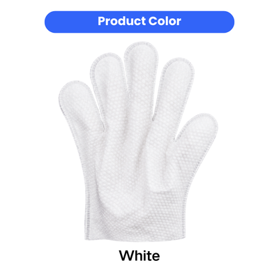 White Disposable Pet Grooming Glove Wipe White five-finger disposable pet cleaning glove wipe for dogs and cats
