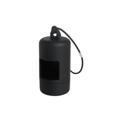 Black Portable Dog Waste Bag Holder Black portable dog waste bag holder with hanging strap for leash and bags
