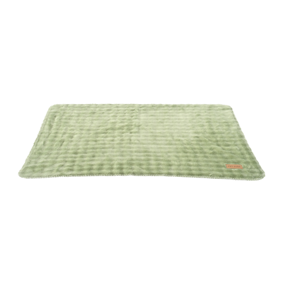 Soft green bubble pet mat with rectangular design displayed on a white background