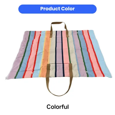Colorful Striped Portable Pet Mat Colorful striped portable pet mat with padded surface and carry handles