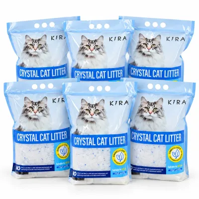 Bulk 6 Pack Crystal Cat Litter for Cats bulk 6 pack silica crystal cat litter with odor control for cats and multi-cat households